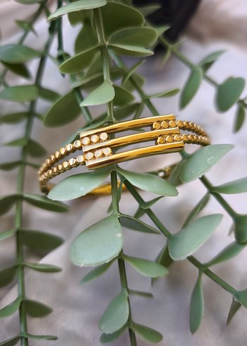 Altın Renkli Boncuklu Kadın Bileklik - Görsel 2