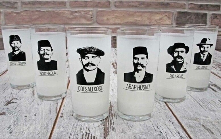 Eski İstanbul Kabadayıları Rakı Bardağı