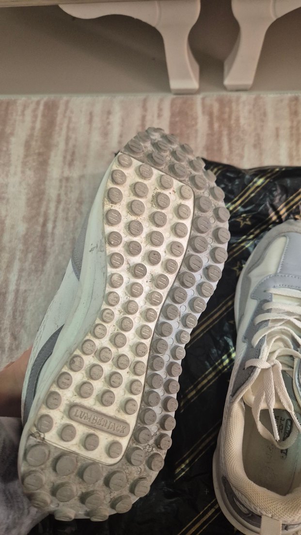 Beyaz Gri Bağcıklı Spor Kadın Sneaker - Görsel 2