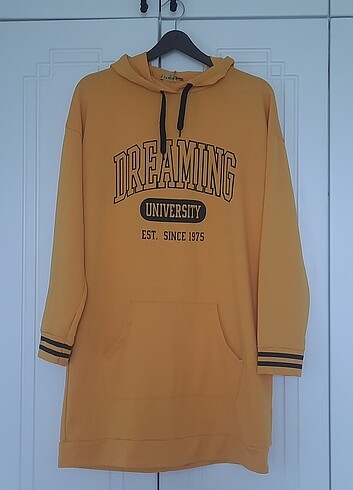 Sarı Kapüşonlu Sweatshirt