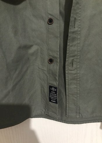 Haki Erkek Keten Uzun Kollu Gömlek - Görsel 6