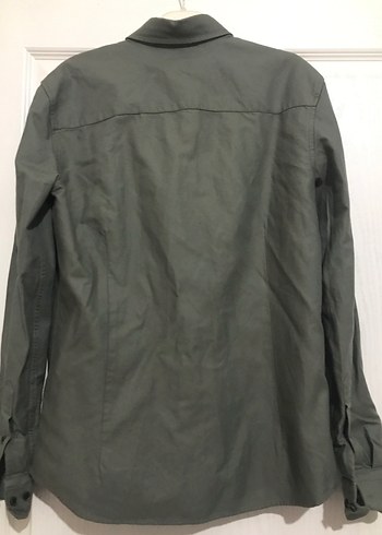 Haki Erkek Keten Uzun Kollu Gömlek - Görsel 4