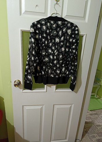 Düğmeli leopar Desenli Triko Kadın Hırka etek takım - Görsel 3