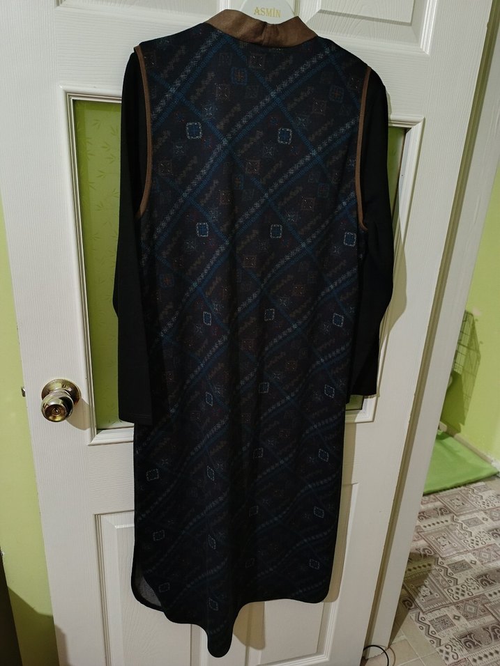 yelek kazak uzun ikili takım - Görsel 4