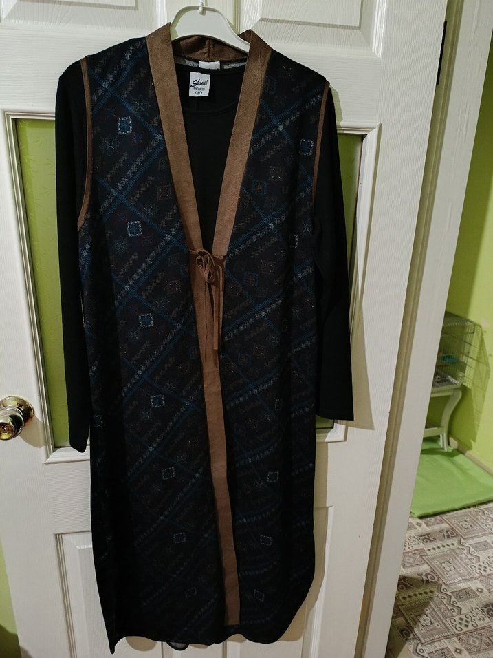 yelek kazak uzun ikili takım - Görsel 2