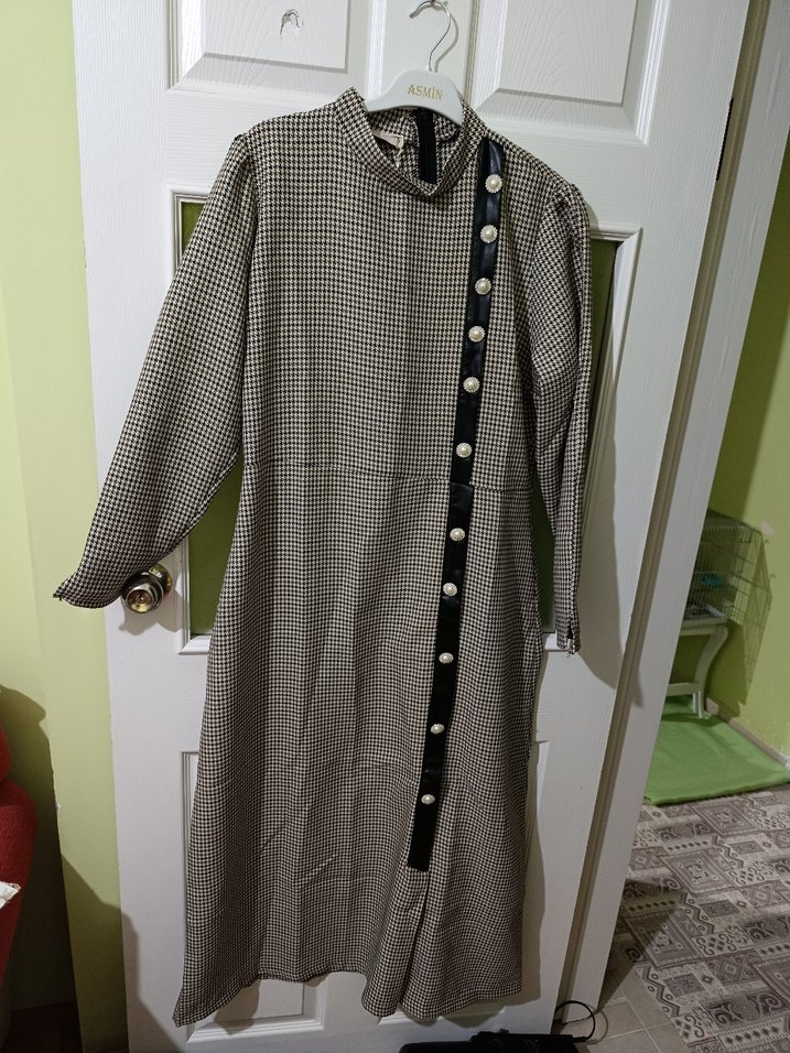 Düğmeli, Uzun,kadın elbise - Görsel 2