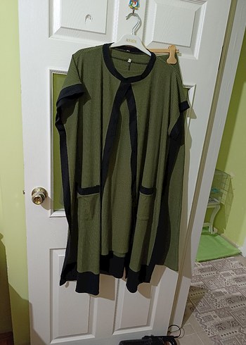 Kadın Haki Uzun Salaş üçlü takım - Görsel 2