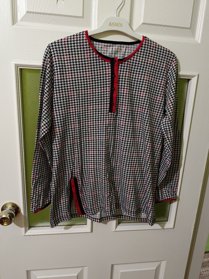 Uzun Kollu, Düğmeli Kadın gecelik - Görsel 2