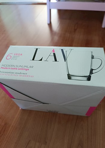 LAV Vega 6'lı Modern Cam Kupa Seti - Görsel 4