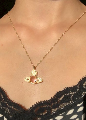 vivienne Westwood yansımalı kolye zincir seçenekli - Görsel 2