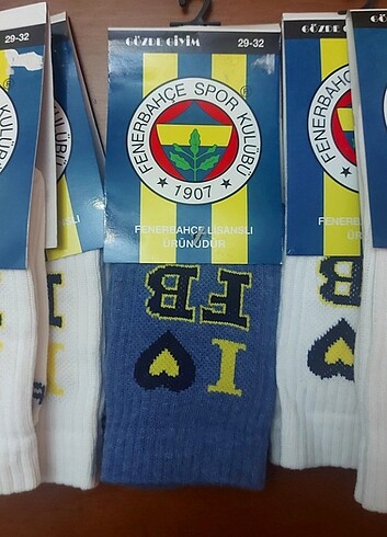29-32 NO FENERBAHÇE TARAFTAR ÇORABI TOPLAM 5 ADET