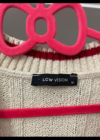 V Yaka Kırçıllı Örgü Süveter - Görsel 2