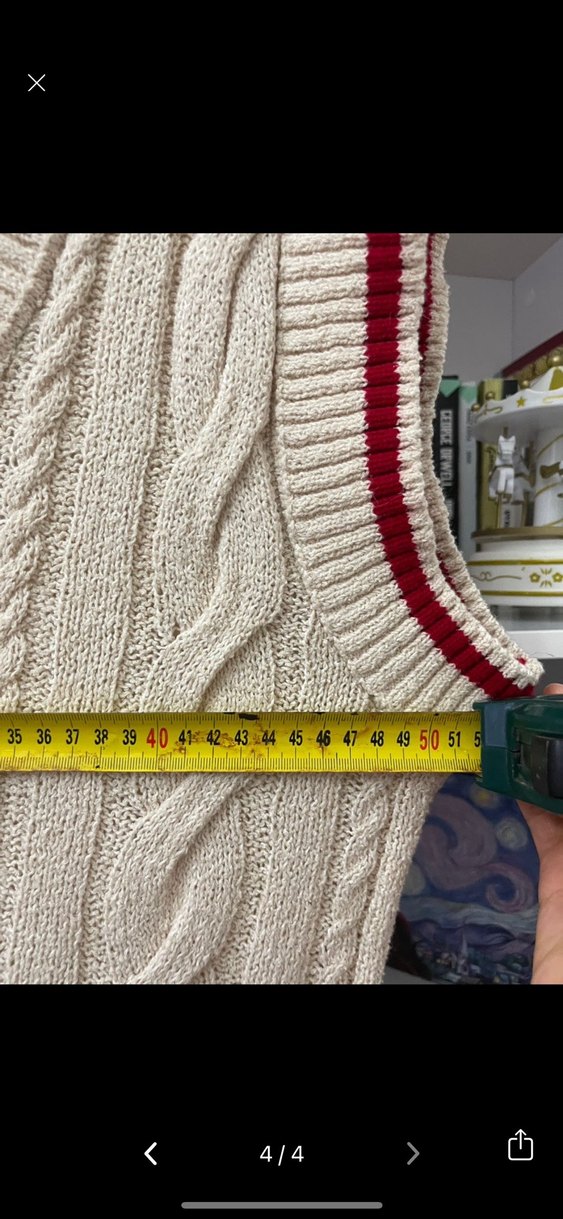 V Yaka Kırçıllı Örgü Süveter - Görsel 4