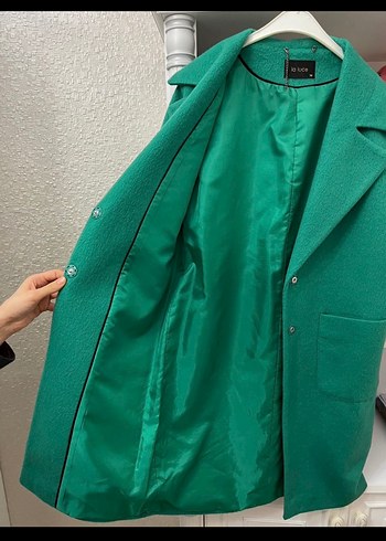 Yeşil Midi Kadın Kaban - Görsel 4