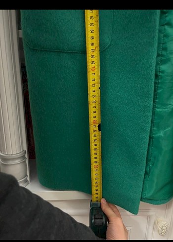 Yeşil Midi Kadın Kaban - Görsel 6