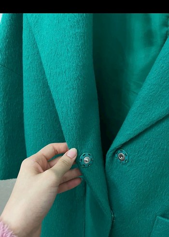 Yeşil Midi Kadın Kaban - Görsel 3