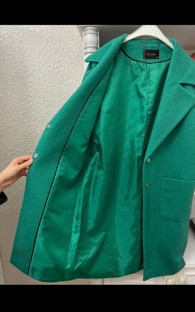 Yeşil Midi Kadın Kaban - Görsel 4