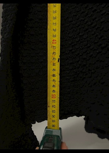 Siyah V Yaka Örgü Kadın Kazak - Görsel 2