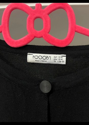 Siyah Düğmeli Uzun Kollu İnce Triko Hırka - Görsel 2