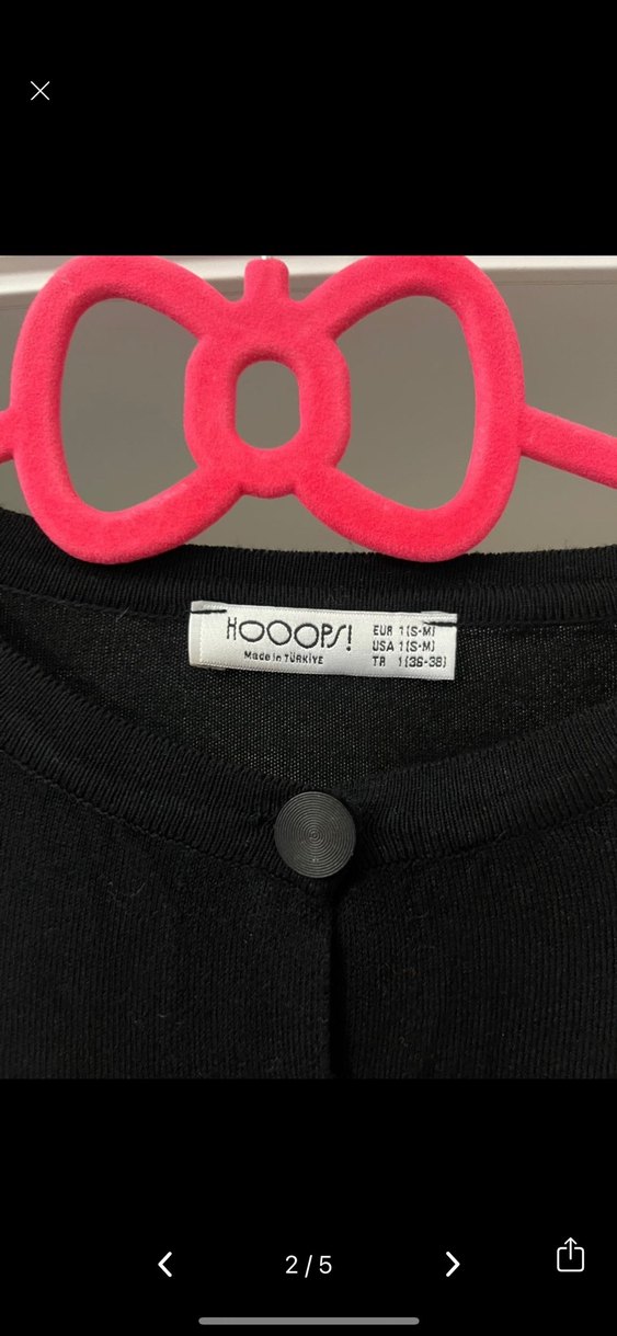 Siyah Düğmeli Uzun Kollu İnce Triko Hırka - Görsel 2