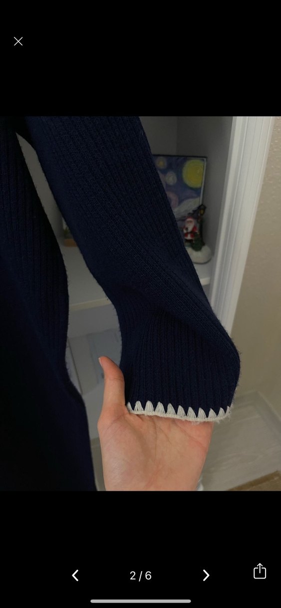 Siyah Triko Uzun Kollu Yüksek Yakalı Elbise - Görsel 2