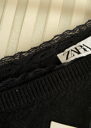 Zara dantel yakalı triko - Görsel 4