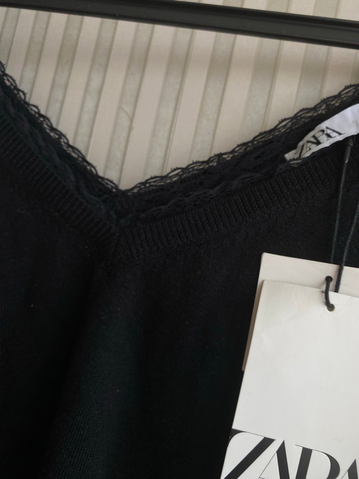 Zara dantel yakalı triko - Görsel 3