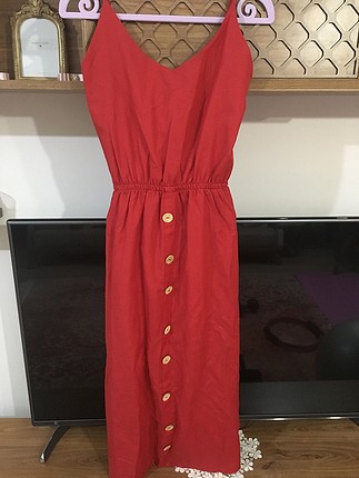 l Beden Zara model kırmızı elbise