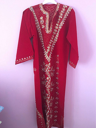 Abiye Yöresel kaftan işlemeli