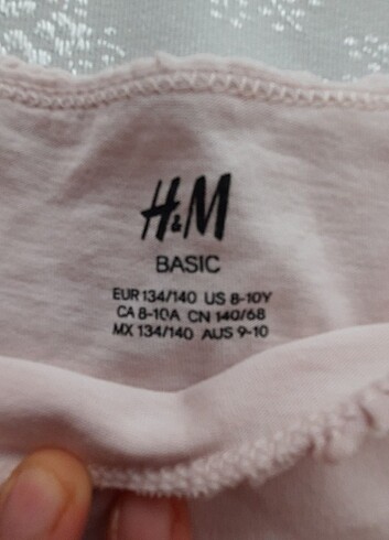 H&M H&M Kız Çocuk Pembe Penye Bluz 