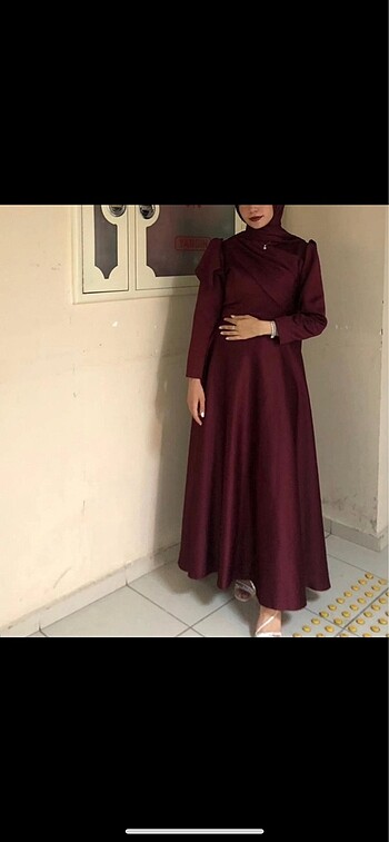 Bordo elbise