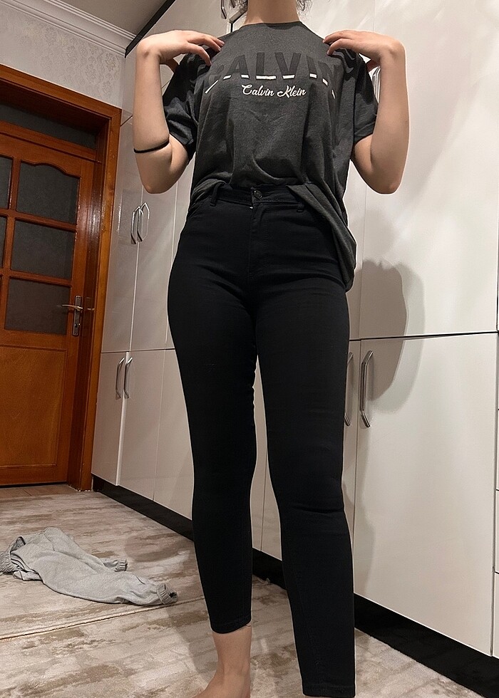 Siyah kot pantolon - Görsel 3