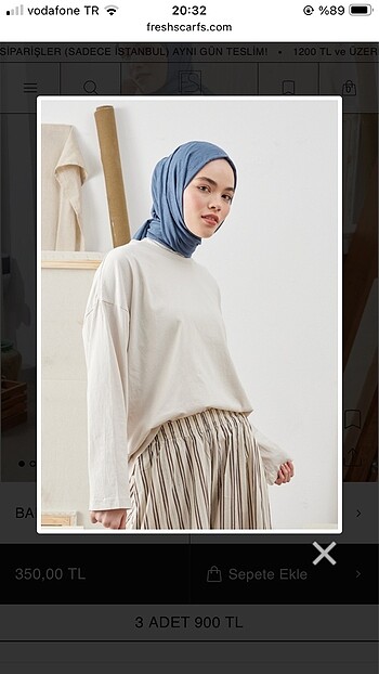 freshscarfs bambu şal mavi