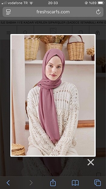 Freshscarfs gül pembe bambu şal