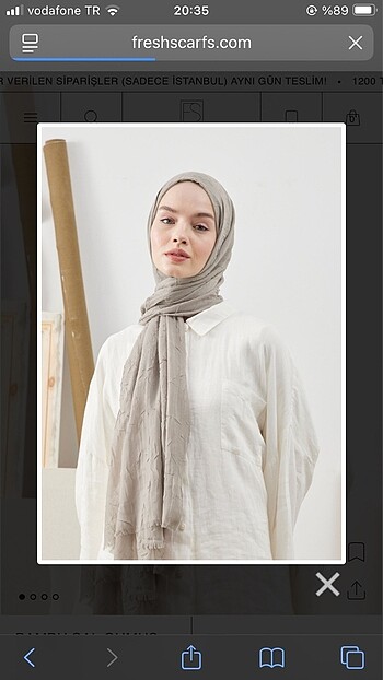Freshscarfs gümüş bambu şal