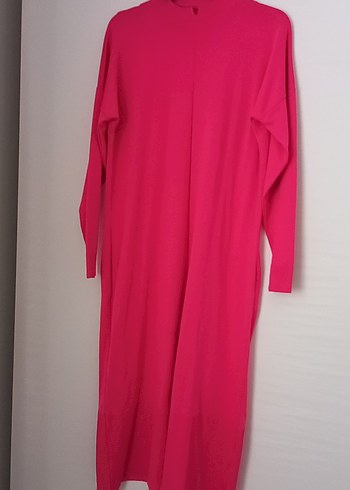Pembe Uzun Kollu Salaş Elbise