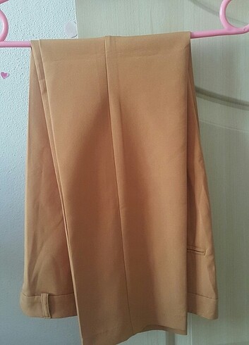 m Beden altın Renk Pantalon 