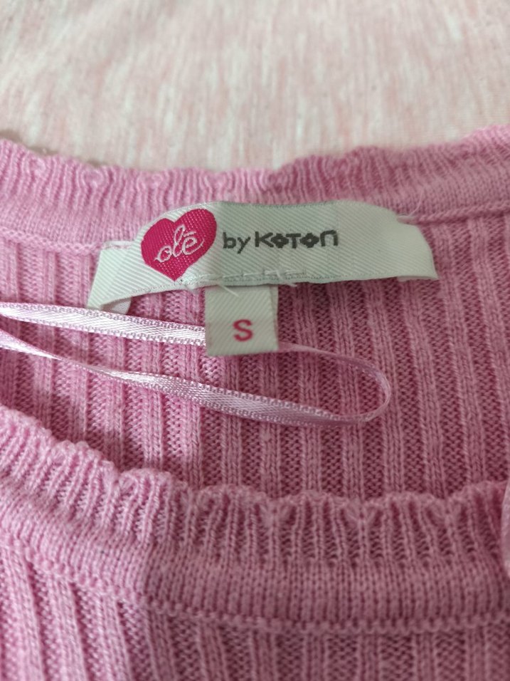 koton Pembe Çizgili Triko Kadın Kazak - Görsel 4