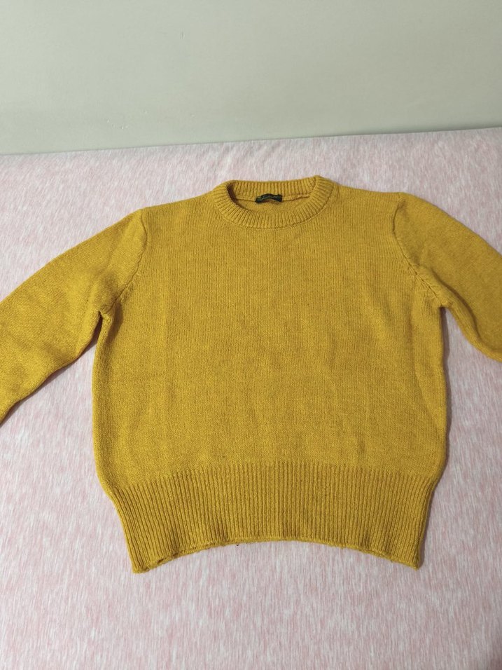 Sarı Kadın Triko Kazak - Görsel 2