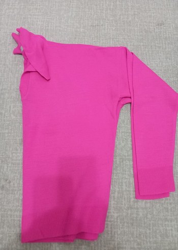 Pembe Kadın Triko Kazak - Görsel 4