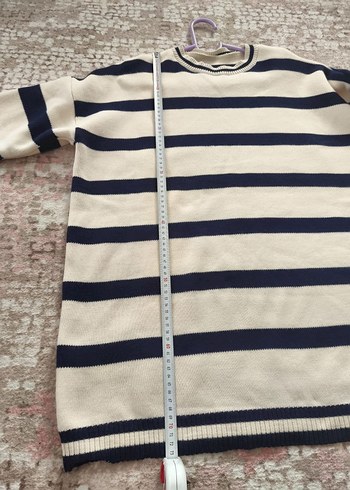 Çizgili Kadın Triko Kazak - Görsel 6