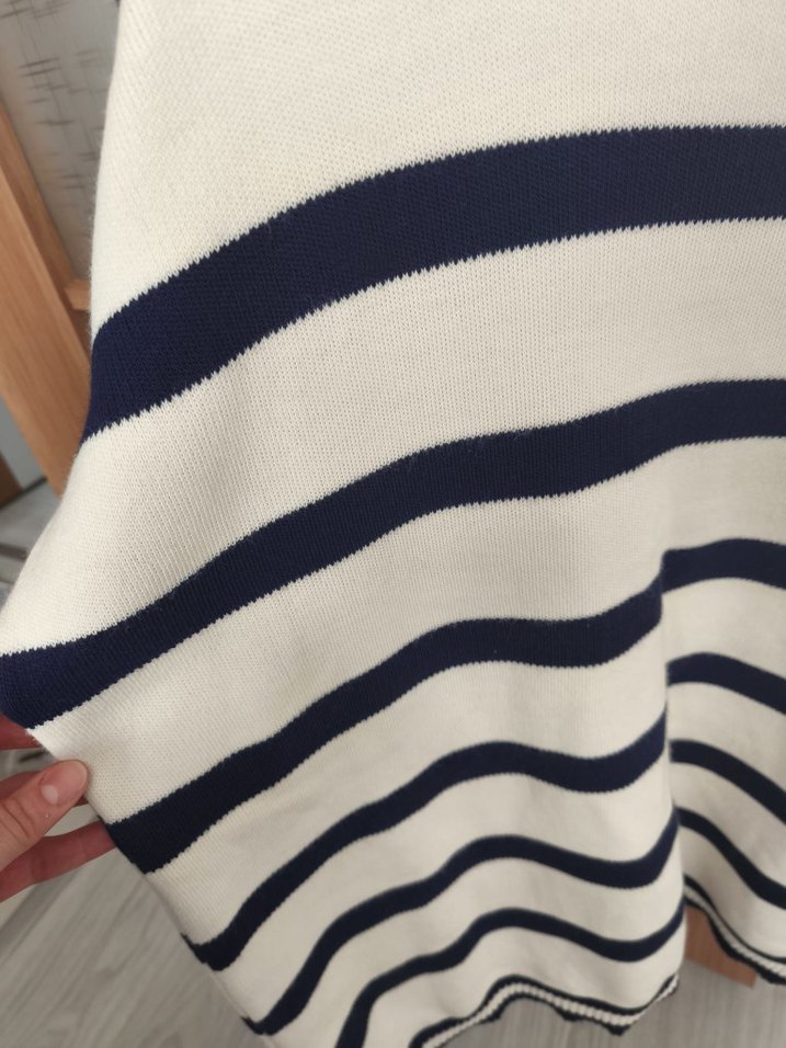 Çizgili Kadın Triko Kazak - Görsel 5