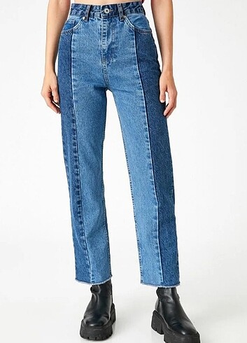 Bershka ıkı renkli kot pantolon