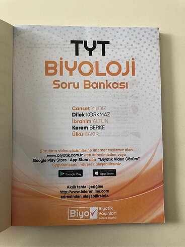  Beden Tyt Biyoloji Biyotik Yayınları Soru Bankası