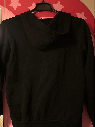 s Beden Fermuarlı Sweatshirt Siyah Eşofman Üstü Kapşonlu