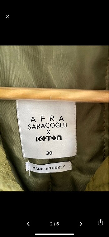 38 Beden haki Renk Koton Kadın Mont