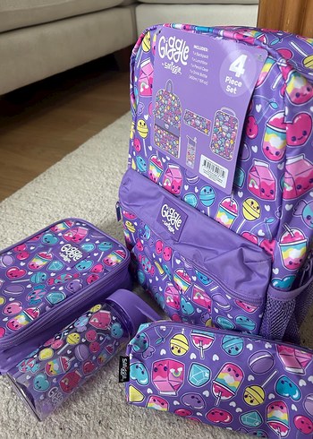 Smiggle Mor Pastel Çocuk Okul Çantası Seti - Görsel 2