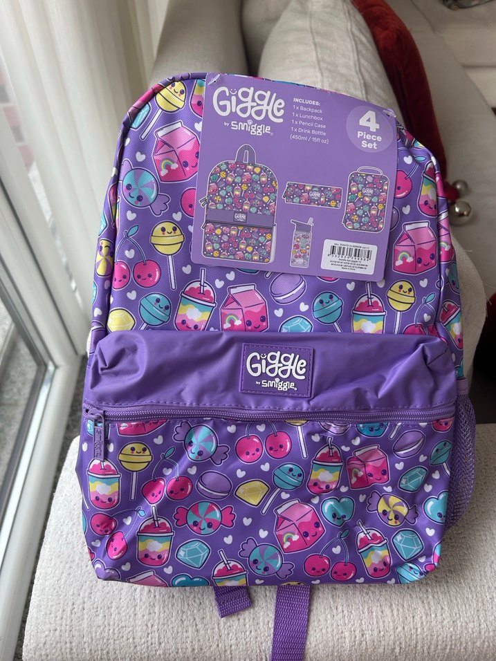 Smiggle Mor Pastel Çocuk Okul Çantası Seti - Görsel 4