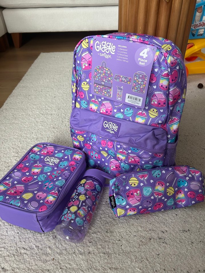 Smiggle Mor Pastel Çocuk Okul Çantası Seti - Görsel 3