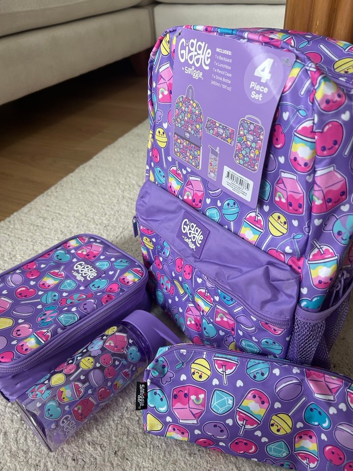 Smiggle Mor Pastel Çocuk Okul Çantası Seti - Görsel 2
